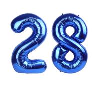 Navy Blue Number 28 Balloon 40 inch, 28 Number Balloons, 28th Navy Blue Birthday Decorations, 28 Year Old Women Men Blue Party Supplies