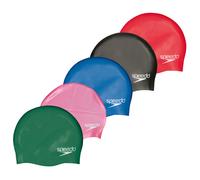 Speedo Swimming Cap - Plain Moulded Silicone Junior - Dry Hair - Blue - One Size