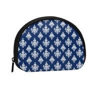 Navy Blue Patterns Print Coin Purse - Mini Coin Purses for Women, Cute Small Change Purse Coins Pouch