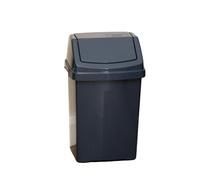 Navy Blue Plastic Swing Lid Bin Recycling Kitchen Bathroom Rubbish Waste Dustbin (8L)