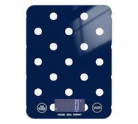 Navy Blue Polka Dot Easy Clean Food Scale Travel 11lb/0.18oz, 5kg/5g Kitchen Digital Scales with 4 Unit for Dieting Weight Loss Espresso (Batteries not Included)