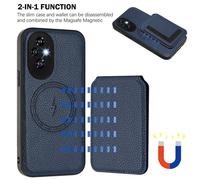 (navy blue, Redmi A4 5G) Magsafe 2 in 1 Detachable Huawei Wallet Case with Card Holder Magnetic Kickstand PU Leather Flip Cover For Honor X6B X7B X8B X9B Honor200 Play 8T