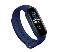 Navy Blue Replacement Straps Compatible with Amazfit Band 5 Strap/ Xiaomi Mi Band 6/ Xiaomi Mi Band 5 Wristbands for Men Women, Soft Silicone Colourful Watch Bands Accessories for Mi Band 6 Amazfit 5