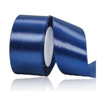 Navy Blue Ribbon 50mm, Dark Blue Satin Fabric Ribbon 23 Meters for Crafting, Gift Wrapping, Flower Bouquets, Balloons, DIY Bows, Wedding Party, Birthday Cakes and Christmas Decorations
