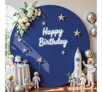 Navy Blue Round Backdrop Cover 6.6ft Stretchy Circle Arch Backdrop Cover Wedding Round Arch Cover for Bridal Shower Baby Shower Photo Shoot Balloon Arch Cover Birthday Party Arches Background