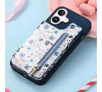 (navy blue, Samsung A12/M12) Rfid Blocking Zippered Wallet Phone Case With Card Slot & Stand For Iphone Samsung Xiaomi Google Magnetic Car Mount Stylish Floral Print Phone Cov