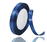 Navy Blue Satin Ribbon for Crafting, 10mm x 23 Metres Solid Color Present Ribbon for Gift Wrapping, Balloon, Cake Decoration, Hair Bows Making, DIY Sewing Projects, Bridal Bouquet and Wedding Party