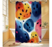 Navy Blue Shower Curtains for Bathroom 120 x 120 cm Extra Long Shower Curtain Orange Waterproof Polyester Fabric with 12 Rings, Rustproof Eyelets, Weighted Hem,Quick-Drying Outdoor Garden Decor 6H-162
