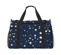 Navy Blue Sky And Star Travel Bag, Weekender Bags For Women Men For Outdoor Adventures, Ideal For Camping And Hiking, Black, One Size