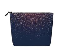Navy Blue Sky and Stars A Versatile Travel Makeup Bag, Ideal for Daily Routines and Business Journeys