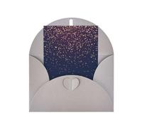 Navy Blue Sky and Stars Print Adorable Blank Cards& Envelopes,Unique Designs Perfect for Festivals, Invitations