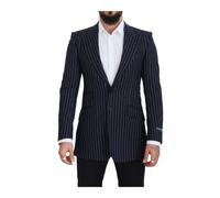 Navy Blue Slim Fit Wool Blazer, male, Dolce & Gabbana, Blazers, Blue, M, Jackets M