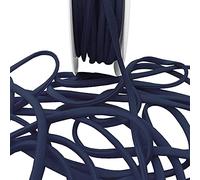 Navy Blue Spaghetti Strap Satin Cord Tubular Satin Strap Flat Trim String Non Stretch Strapping Dresses Swimwear Bikini Lingerie Corset Ties Dresses Top Dressmaking (5mm - Navy Blue - 10 Meters)