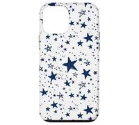 Navy Blue Stars White Background Pattern Case for iPhone 12 mini