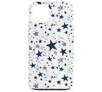 Navy Blue Stars White Background Pattern Case for iPhone 13