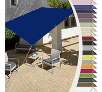 Navy Blue Sun Shade Sail 1.6x3.2m, 98% UV Protection, Waterproof Canopy with Fixing Kit, Easy Installation for Outdoor Garden, Patio, and Deck Use