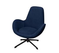 Navy Blue Swivel Armchair Slipcover for Office & Home, Curved Back Accent Chair Protector, Stylish Chair Cover for Living Room & Bedroom Decor