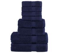 (navy blue) vidaXL Premium Towel Set 8 Piece Absorbent Shower Towel Bath Towels 600 gsm