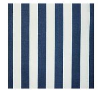 Navy Blue & White 11mm Stripe Polycotton Fabric (Per Metre) by Nortex Mill