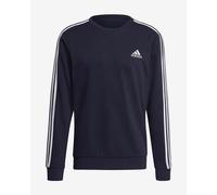 Navy Blue White Adidas Essentials French Terry 3S Sweatshirt - S