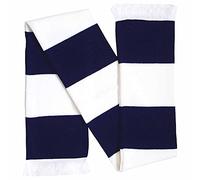 Navy Blue & White Bar Scarf
