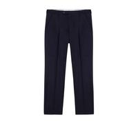 Navy-Blue Wool-Blend Regular Fit Trousers with Pleats, male, Brooks Brothers, Chinos, Blue, W30, Trousers W30