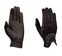 (Navy Blue, X-Large/9) Dublin Pull On Glitter Mesh Back Horse Riding Gloves