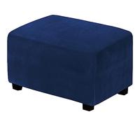 Navy Blue XL Washable Ottoman Cover Stretch Slipcover for Foot Stool Removable Square Ottoman Protector Durable Stretch Fabric Sofa Slipcovers