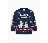 Navy Bluey Bingo Design Knitted Christmas Jumper 3-4 years