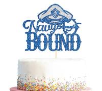 Navy Bound Cake Topper, Military Navy Theme Party Decorations, Boot Camp Bound, Navy Farewell, Welcome Ceremony Army Party Supplies, Blue Glitter