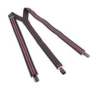 (Navy Burgundy, One size) Mens Braces Trouser Belt Suspender Adjustable Fancy Dress Patterned Pierre Roche