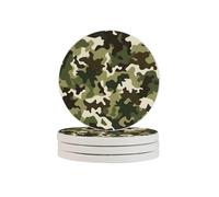 Navy Camo Coasters Camouflage Military Absorbent Diatomite Coasters Quick Dry Cup Mat for Drinks Round Mugs Pad for Table Bar Home Decor