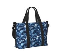 Navy Camouflage Aircraft Print Travel Duffle Bags for Women, Personal Item Overnight Weekender Sport Carry On Gym Bag for Men Women