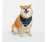 Navy Camouflage American Flag Pattern Dog Bandanas, Comfortable Cotton Triangle Bibs Scarfs for Dogs Or Cats,Cute Pet Kerchief for Medium Large Dogs-X-Large