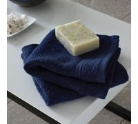 (Navy) Catherine Lansfield Zero Twist 100% Micro Yarn Cotton Face Cloth, 2 Pack