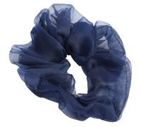 Navy Cloth Hair Scrunchies 5pcs Lightweight Decorative Woman
