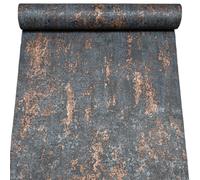 Navy Concrete Industrial Effect Wallpaper Gold Bronze Metallic Shimmer Textured