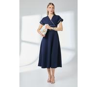 Navy Contrast Waist Detail Midi Dress Principles Navy 12