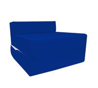 (Navy ) Cotton Twill Single Chairbed Z Bed Guest FoldOut Futon Sofa Bed