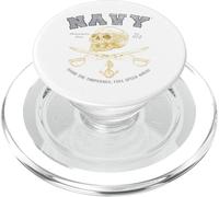NAVY DAMN THE TORPEDOES, FULL SPEED AHEAD PopSockets PopGrip for MagSafe