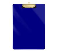 Navy Dark Blue Solid Color Pure Plain Student clipboard Transparent for Homework Pediatric Size 9 x 12 Gold
