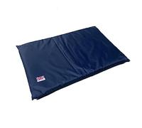 Navy Dog Bed Cage Crate Car Mat Waterproof Tough Pad removable zip-fastened cover UK MADE