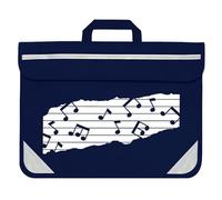 Navy Duo Music Carry Bag with Music Notes Logo Print