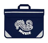 Navy Duo Music Carry Bag with "Swirly Music" Logo Print