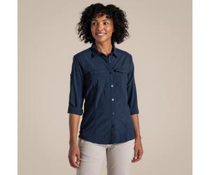 Navy female 24 Craghoppers Women's NosiLife Adventure Long Sleeved Shirt III Navy, Size: 24