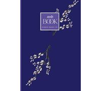 Navy Flower - 6X9 Paperback Notebook - 150 pages: Sunrise Books Co.