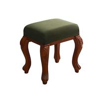 Navy Footstool Covers 2 Pack - Washable Makeup Stool Slipcovers Removable Padded Chair Seat Covers for Vanity & Saddle Bar Stools Army Green Size