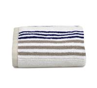 (Navy/Grey, Hand Towel) Allure Luxury Striped Bath Towels