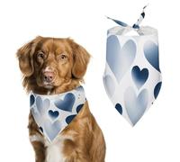 Navy Heart Dog Bandanas Adjustable Bib Party Pet Decorations Cute Dog Triangle Scarfs for Small Medium Puppy Cat Costume Accessory