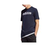 adidas Men's Essentials Single Jersey Linear Embroidered Logo Tee, Legend Ink / White, XL